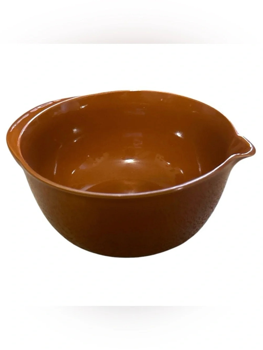 Vintage‎ Brown Mixing Bowl with Spout, Made in Japan, Japanese Stoneware